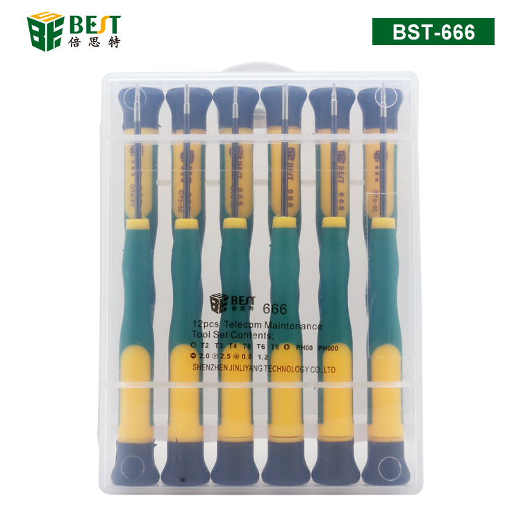 BST-666 螺丝套批12pcs 螺丝刀套装