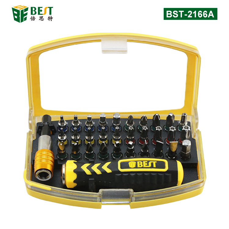 BST-2166A 螺丝套批32pcs S2镀铬 螺丝刀套装 专用拆机工具