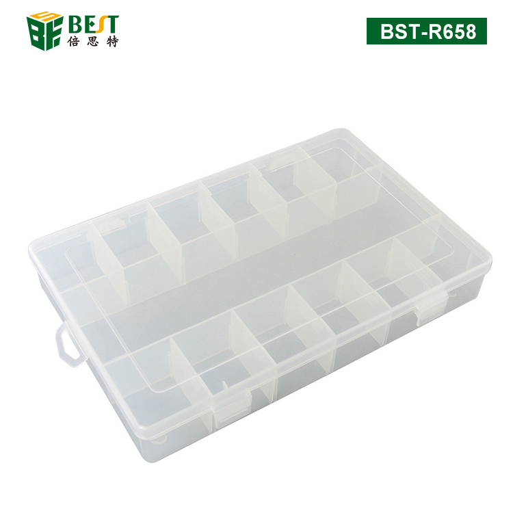 BST-R658 13格自定义透明塑料元件盒