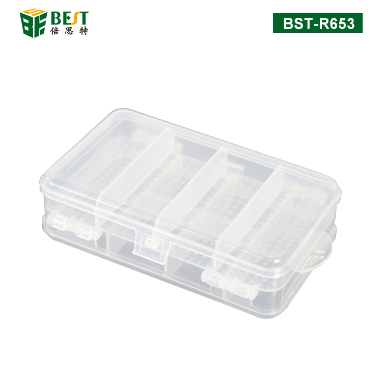 BST-R653 双层12格透明塑料元件盒 多功能双层元件盒收纳盒