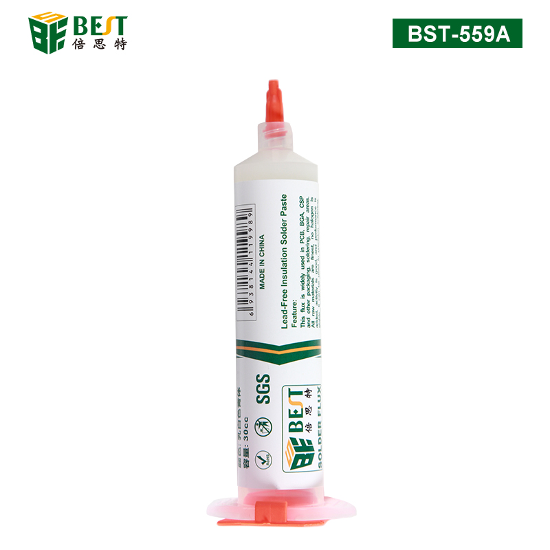 BST-559A 无铅绝缘助焊膏 BGA助焊膏 免洗维修松香 无铅无卤助焊剂焊油 针筒式焊油30cc